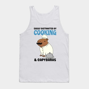 Easily Distracted by Cooking and Capybaras Tank Top